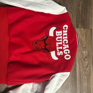 Chicago Bulls Red and White Varsity Jacket